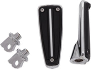 Ciro Rail Foot Pegs - Chrome & Black
