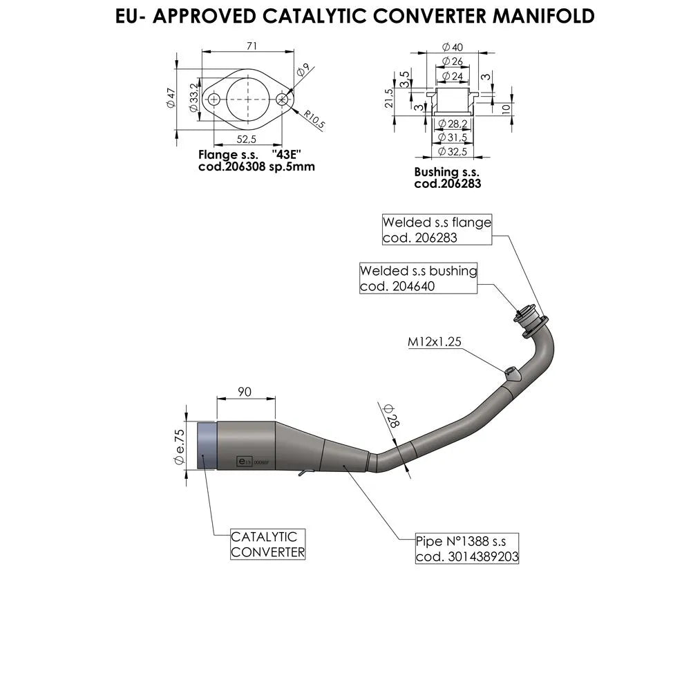 Leovince Catalytic Converter Manifold