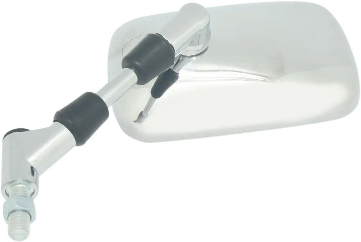 Parts Europe E-mark Mirror - Chrome, Convex Lens