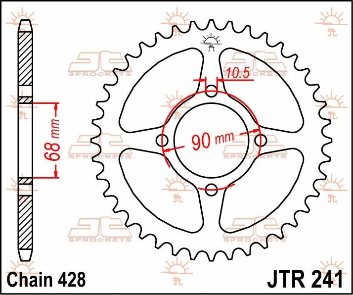 Jt Sprockets Steel Rear Sprocket 53t