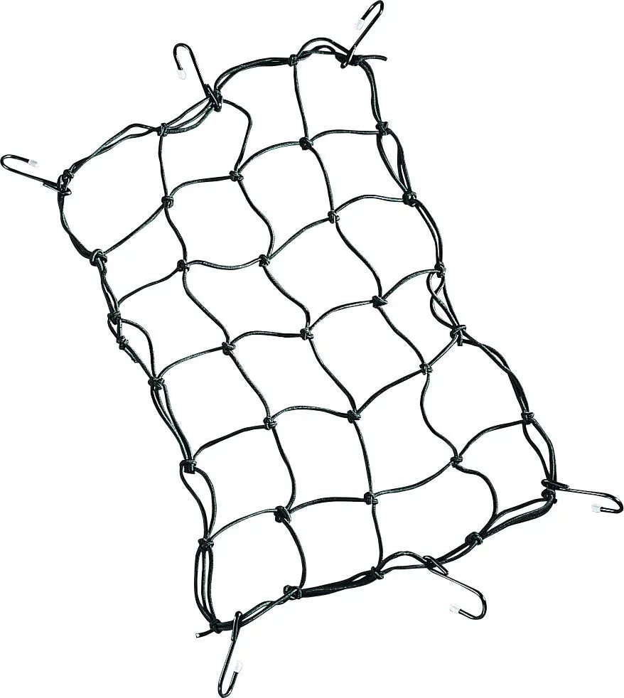 Drag Specialties Black Cargo Net With Metal Hooks
