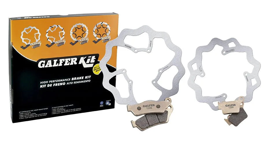 Galfer Oem Replacement Brake Kit With Wave Rotors