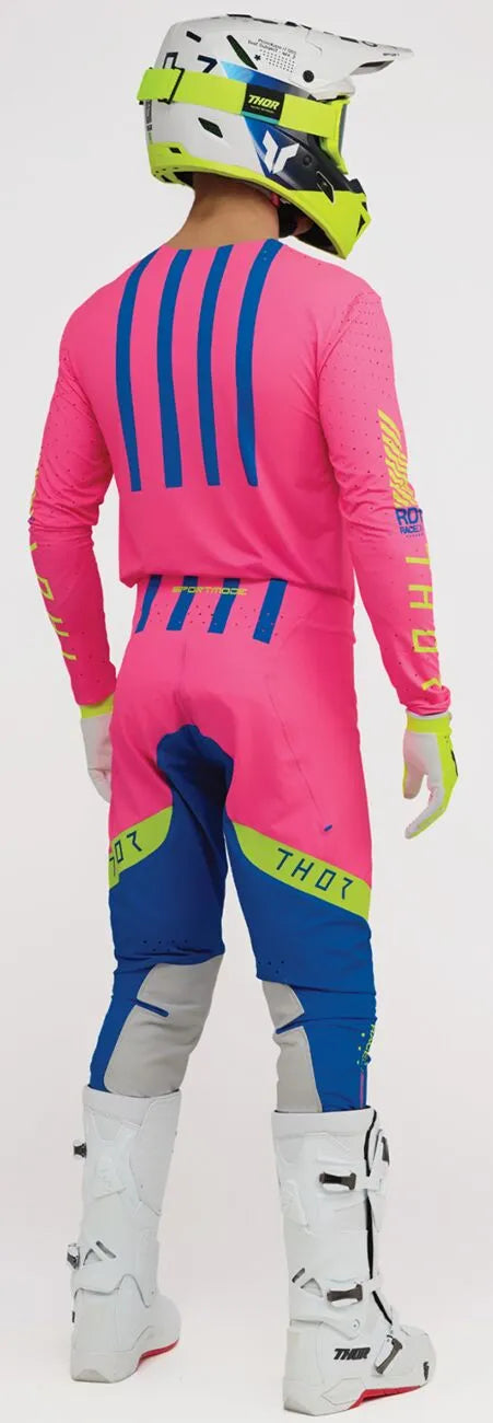 Thor Sportmode Flite Jersey - Blue/Fluorescent Yellow/Fluorescent Pink