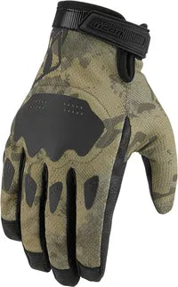 Icon Hooligan Ce Gloves For Sport Riding - Black/Camo Tan