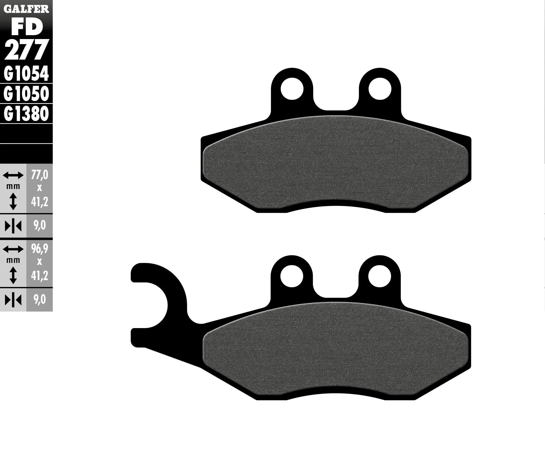 Galfer Semi-metallic Brake Pads For Oem Replacement