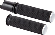 Arlen Ness Knurled Grips - Black/chrome