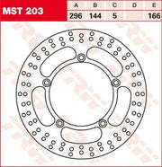 Trw Round Fixed Brake Rotor For 250-299mm
