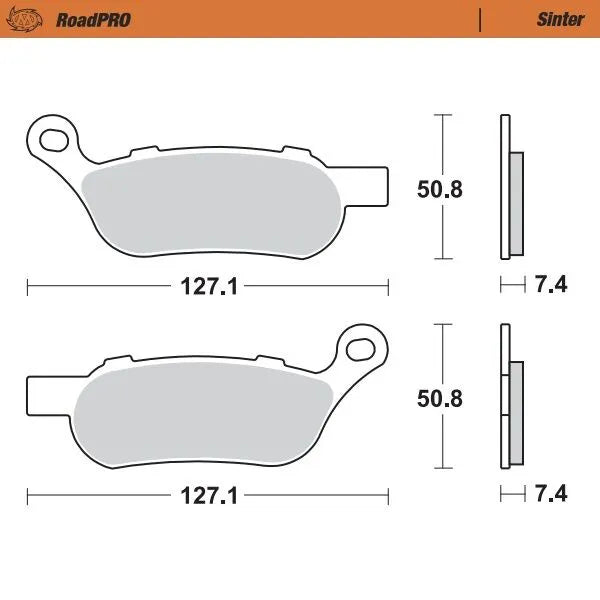 Moto-master Roadpro Sinter Brake Pad Rear