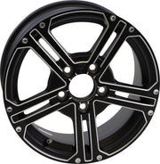 Itp Ss212 Alloy Wheel - Black, 15 Inch