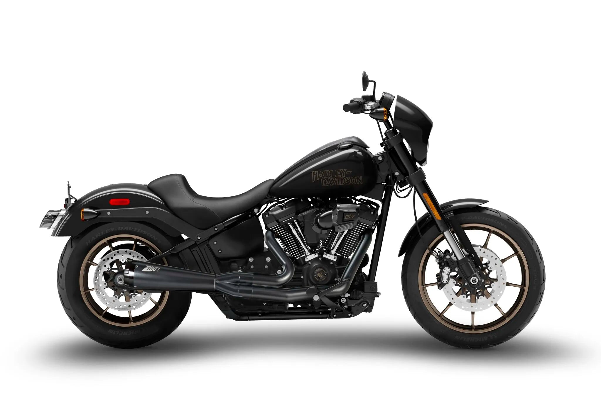 Zard 2:1 Full Exhaust System For H-d Softails (Black)