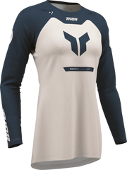 Thor Women's Ridemode Menace Jersey - Light Gray/Midnight Blue