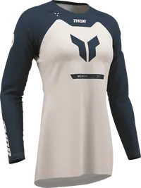 Thor Women's Ridemode Menace Jersey - Light Gray/Midnight Blue