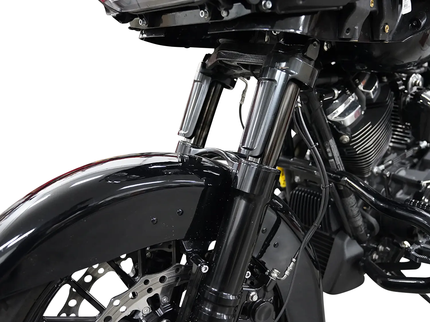 Arlen Ness Fork Tubes - Black, 49mm, 22.875"