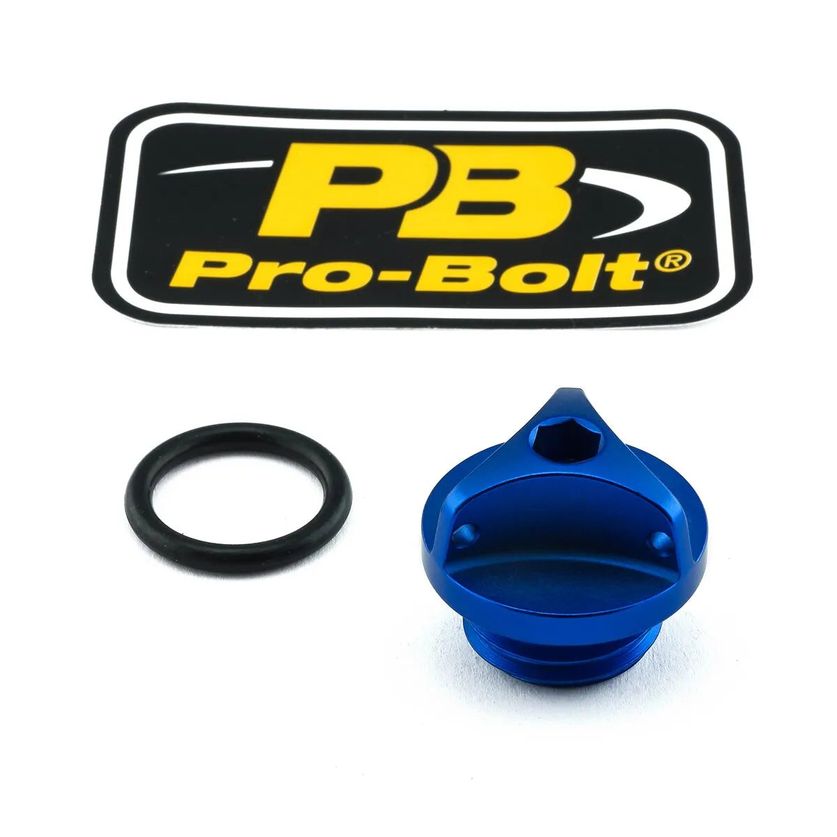 Pro Bolt Aluminium Oil Filler Cap - Blue