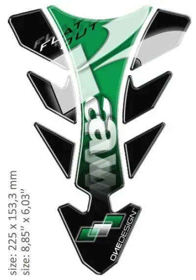 Onedesign Resin Tank Pad For Kawasaki Motorcycles