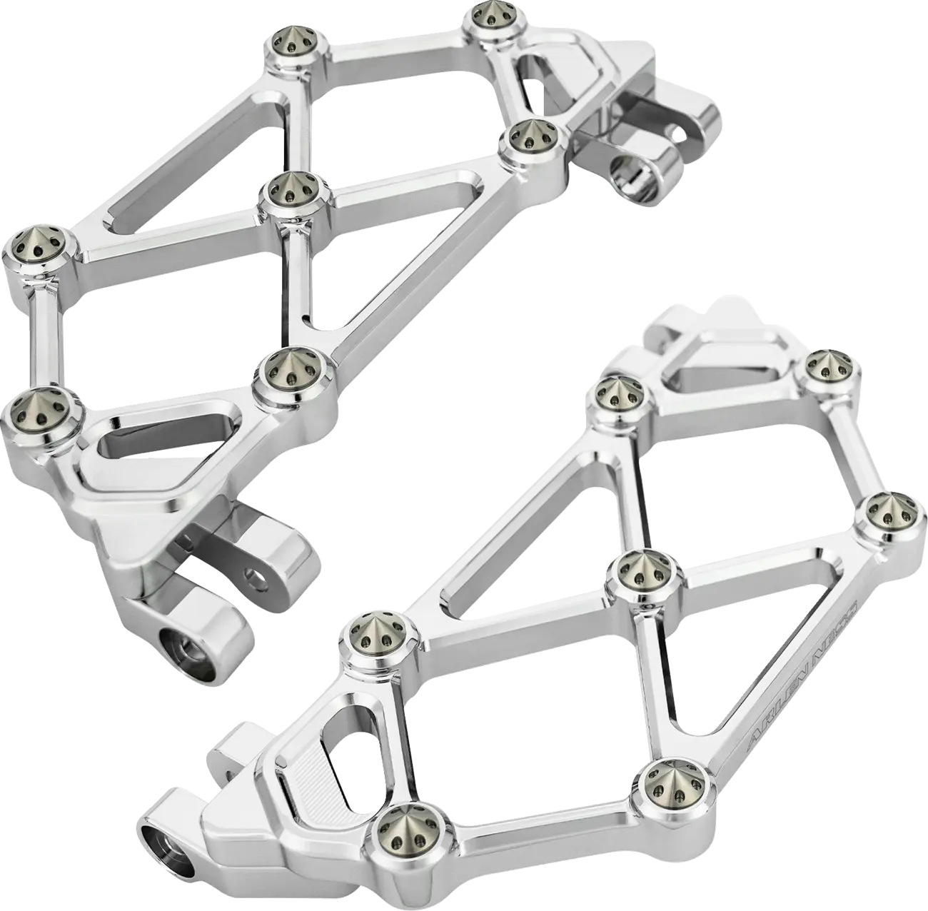 Arlen Ness Mini Diamond Floorboards - Chrome