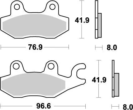 Moto-master Nitro Atv Brake Pads Sintered Metal