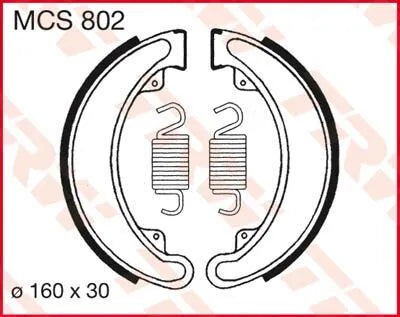Trw Mcs802 Brake Shoes - Organic Base
