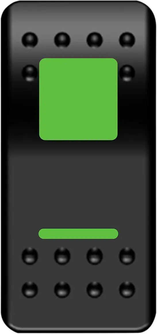 Moose Offroad Rocker Switch - Green Led