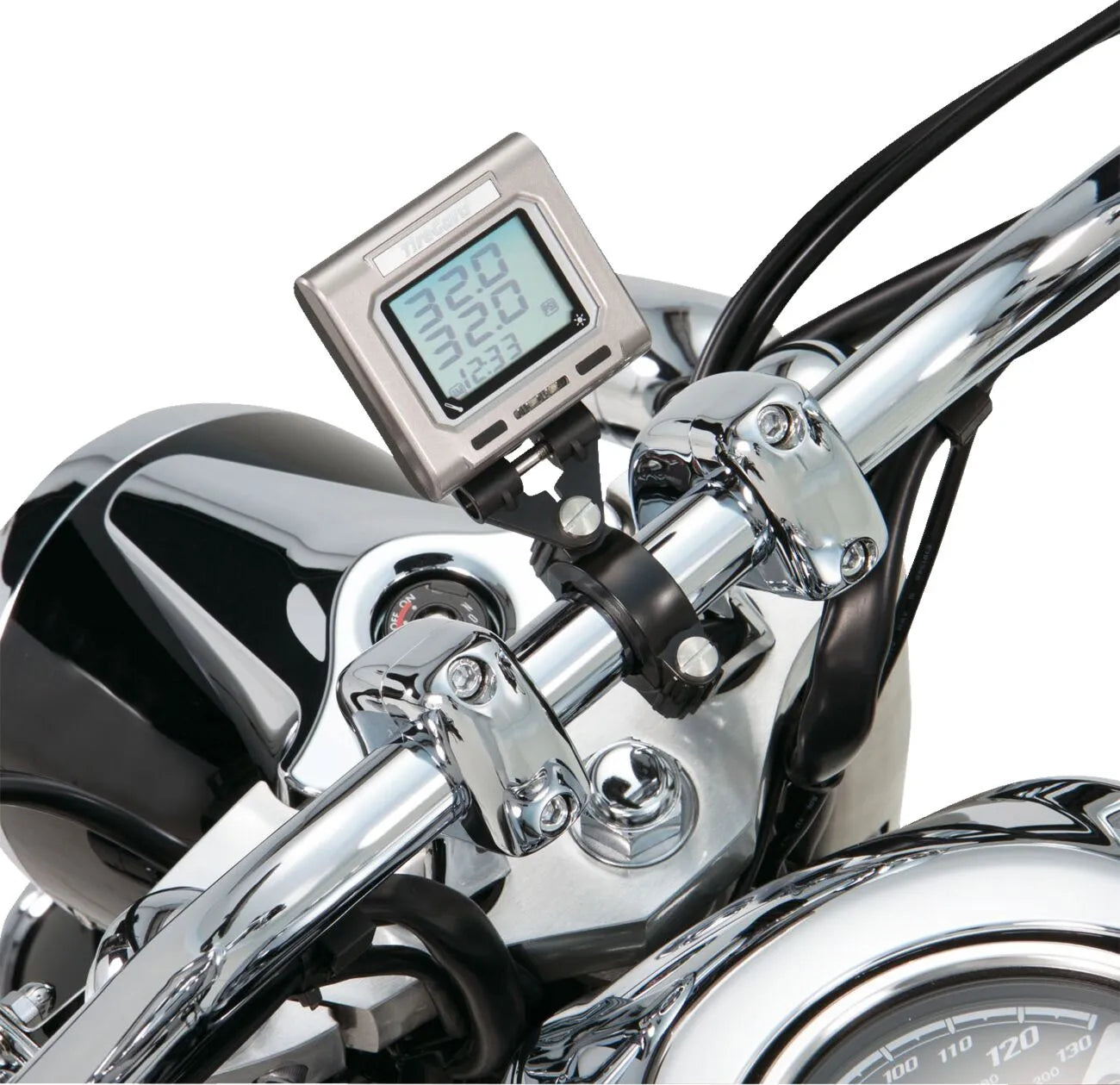 Show Chrome Handlebar Tire Pressure Monitor System
