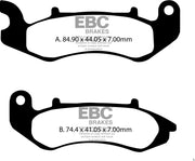 Ebc Sfa Organic Scooter Brake Pads - Superior Stopping Power