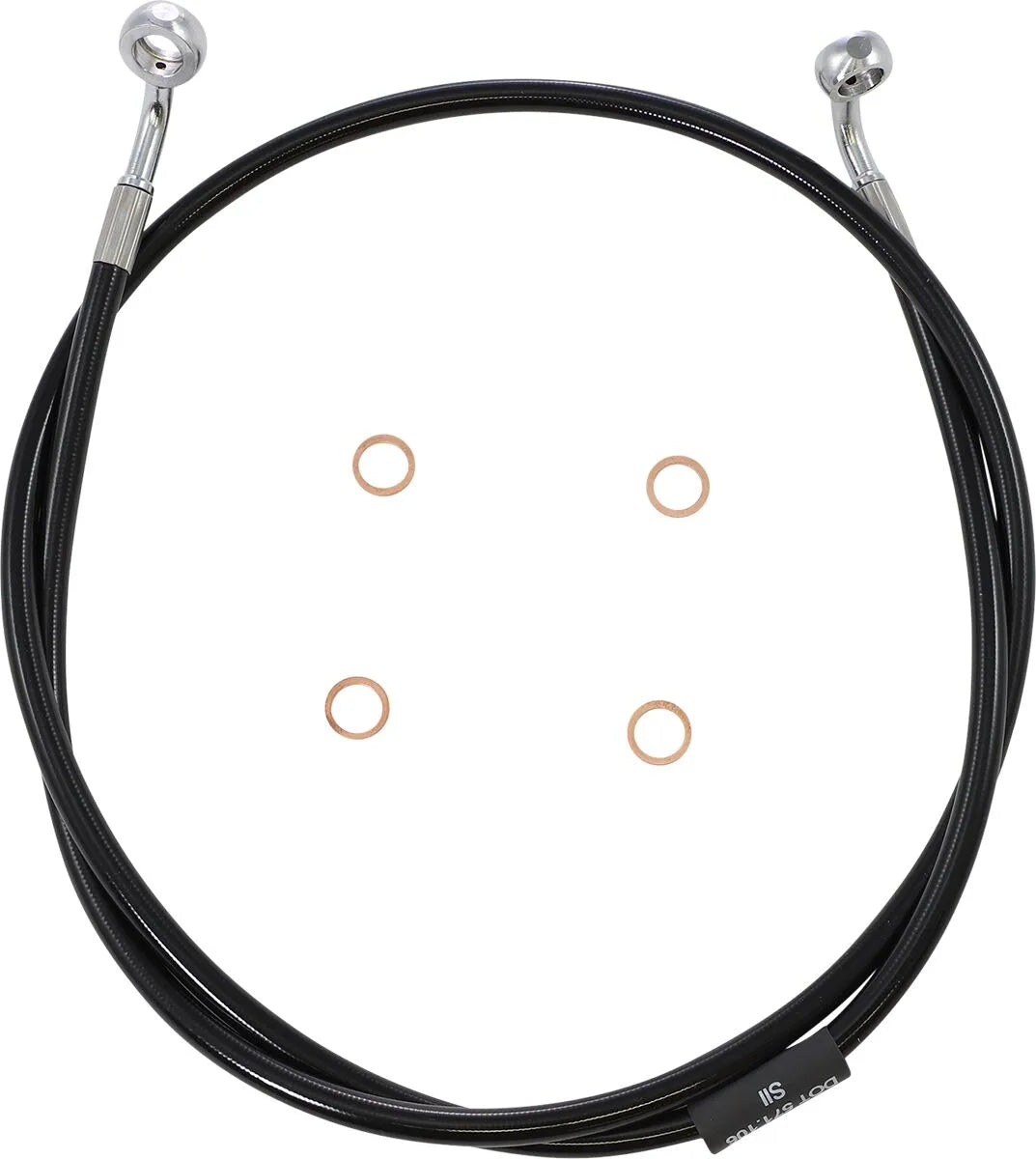 La Choppers Black Braided Brake Line Kit For Ape Hangers