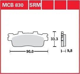 Trw Srm Series Sintered Scooter Brake Pads