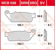 Trw Srm Series Sintered Scooter Brake Pads