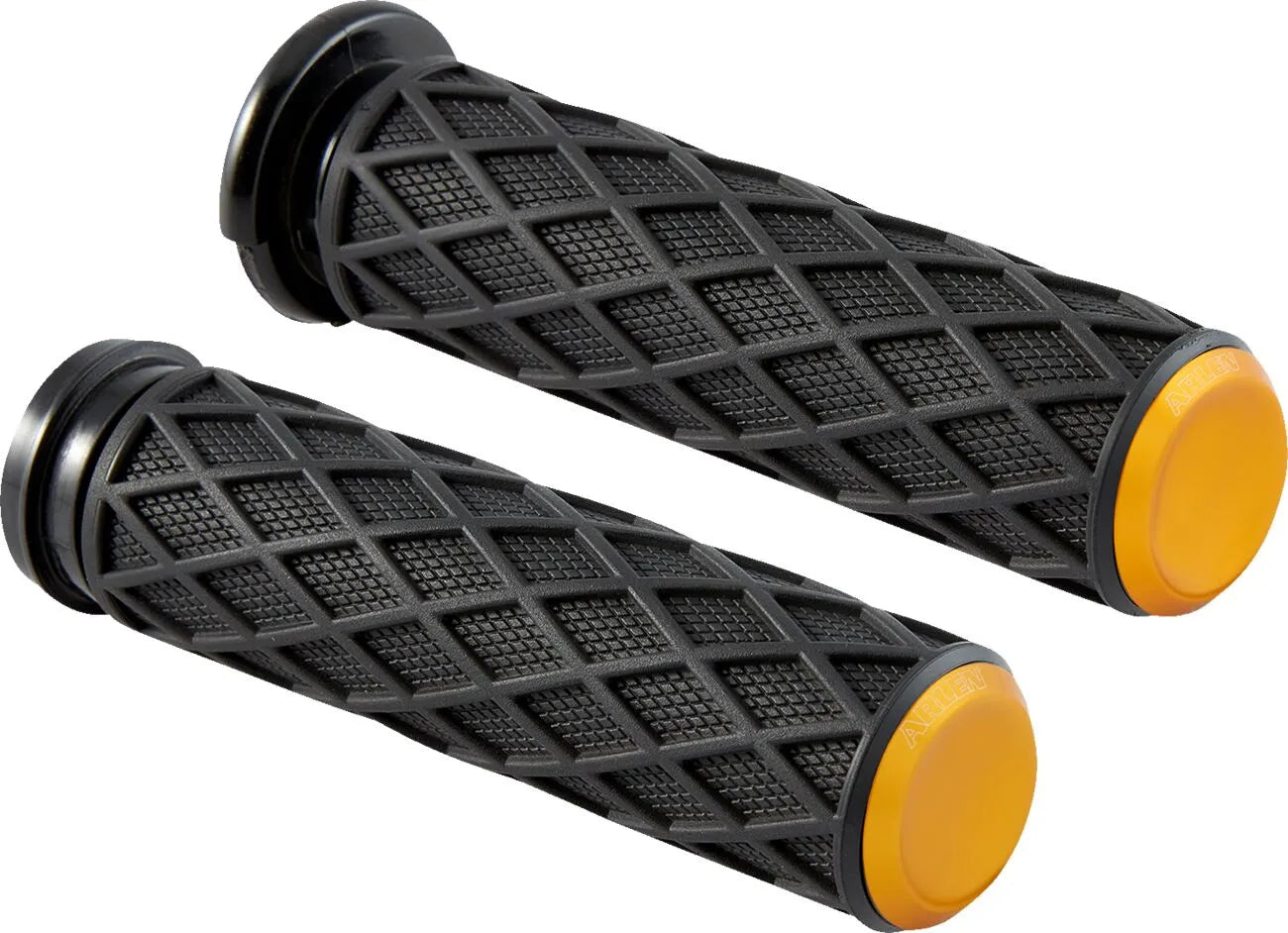 Arlen Ness Diamond Grips - Black/gold