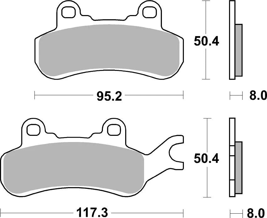 Sbs Psi Sintered Metal Brake Pads For Atv/utv