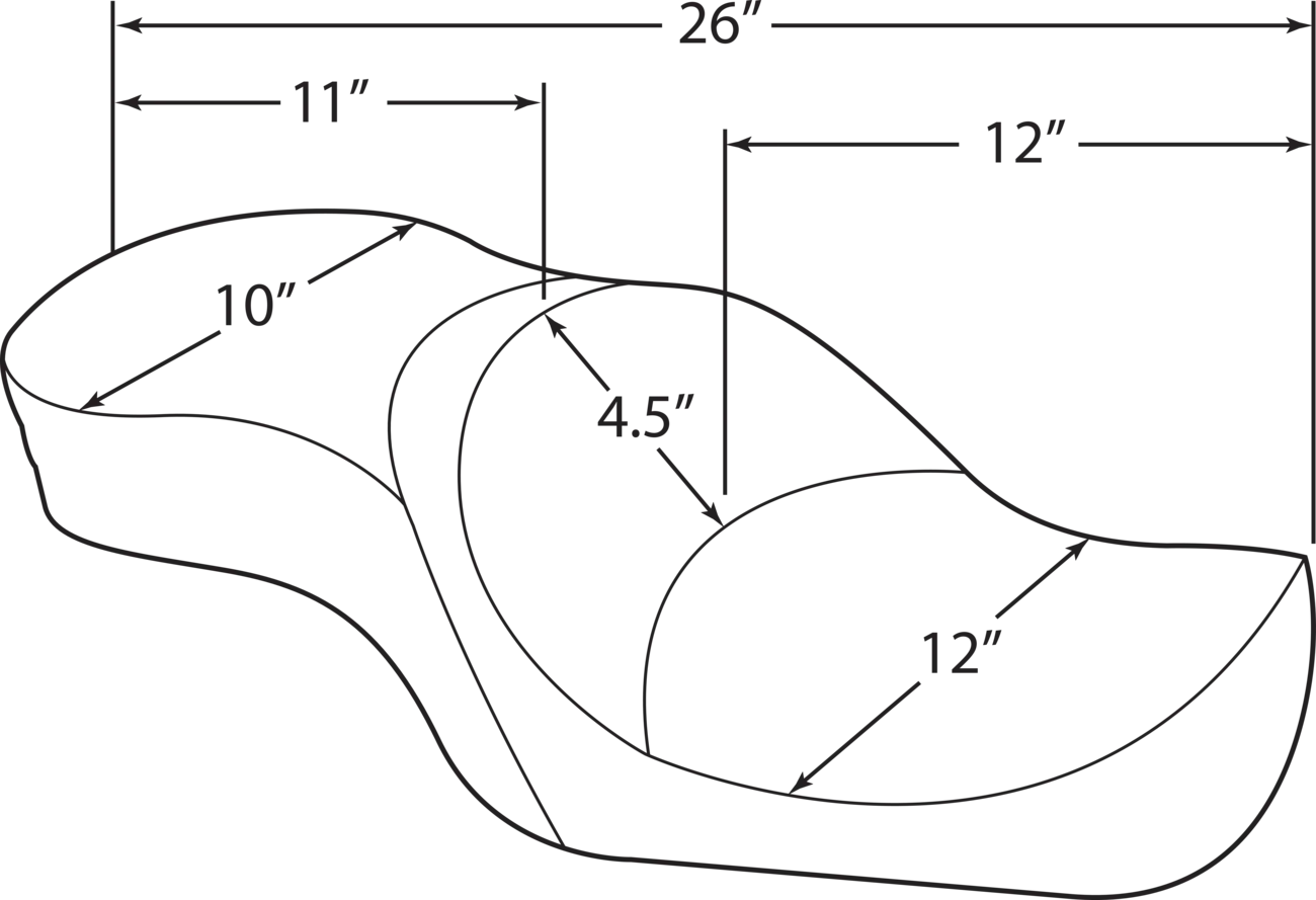 Drag Specialties Low-profile Touring Seat