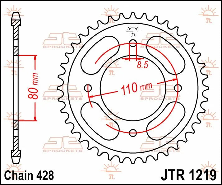Jt Sprockets Steel Rear Sprocket 42t