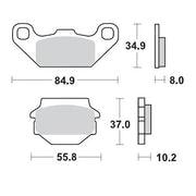 Moto-master Racing Brake Pads For Atv