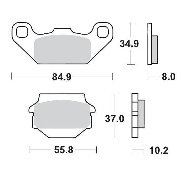 Moto-master Racing Brake Pads For Atv