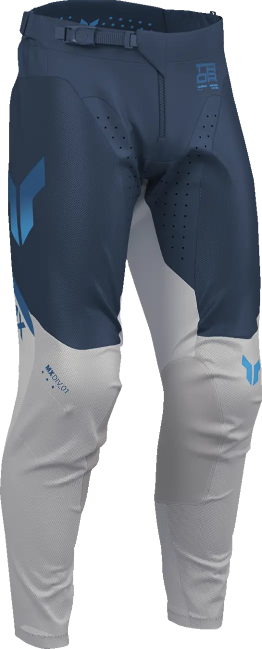 Thor Launchmode Air Raptor Racewear Pants - Light Blue/Gray/Midnight Blue