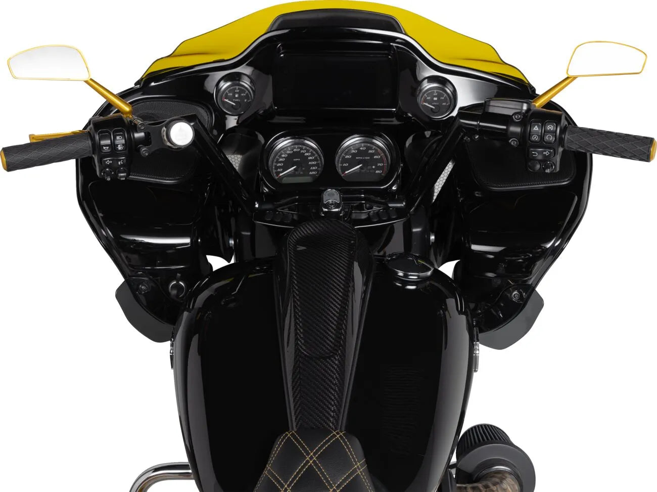 Arlen Ness Diamond Grips - Black/gold