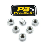 Pro Bolt Aluminium Sprocket Nuts - Silver 6 Pack