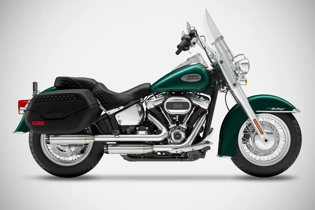 Zard Overlapped Slip-ons Muffler For Hd-heritage Classic