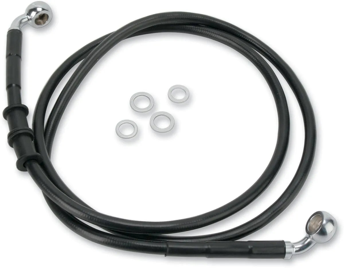 Drag Specialties Extended Black Vinyl Brake Line Kit