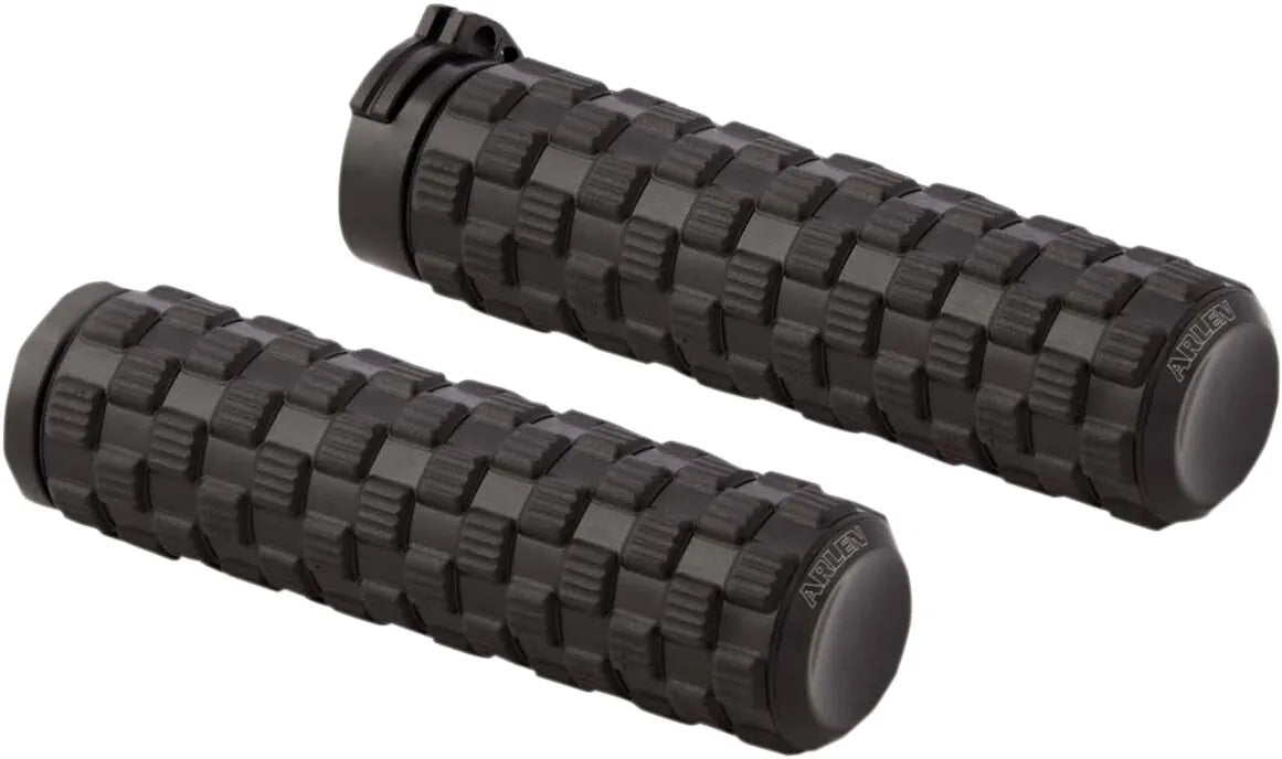 Arlen Ness Air Trax Grips - Black Anodized
