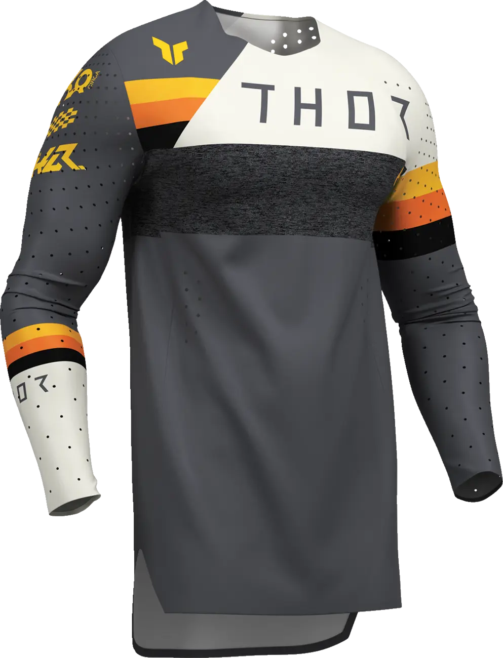 Thor Sportmode League Jersey - Yellow/White/Orange/Charcoal Gray