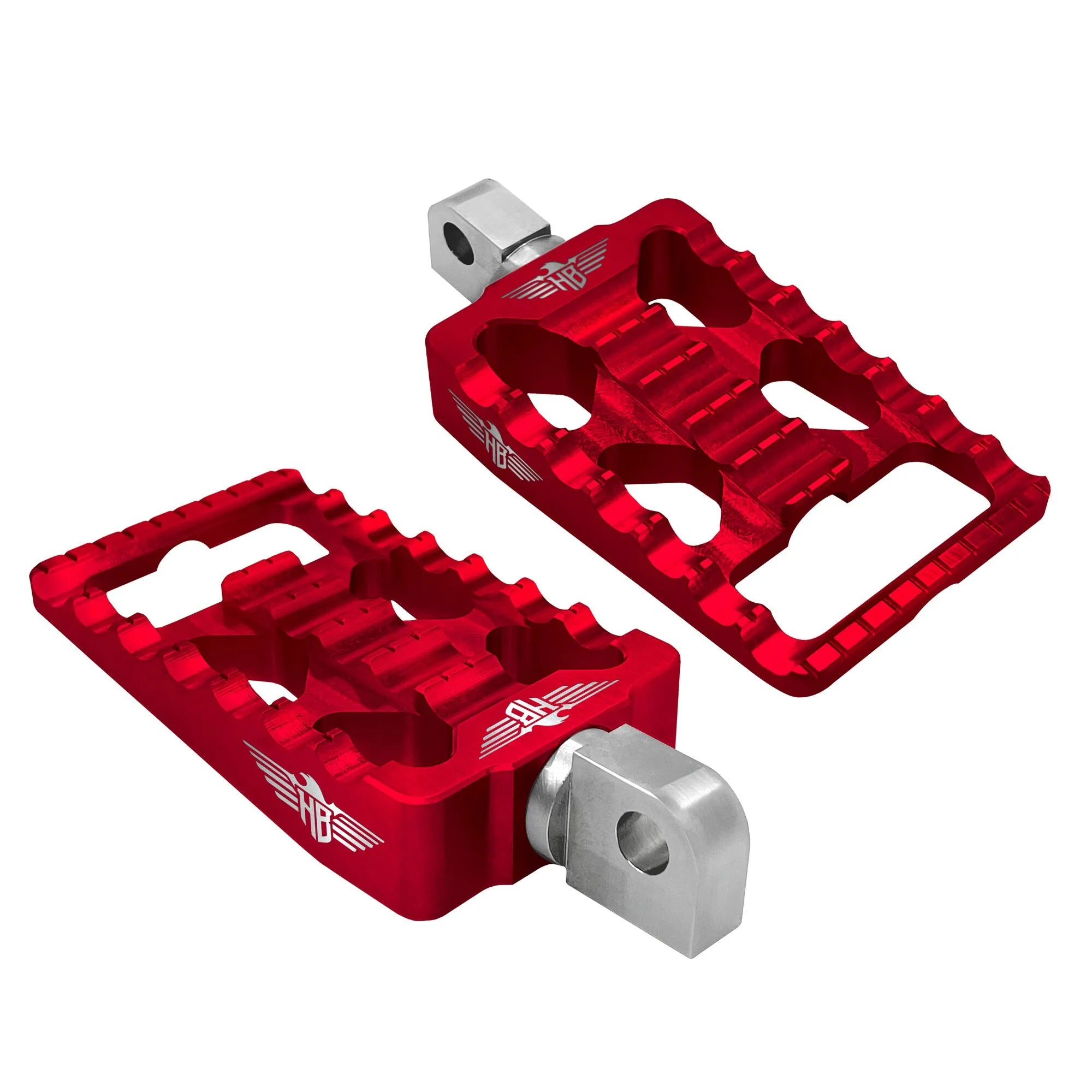 Heinz Bikes Harley Foot Pegs - Adjustable Red Aluminum