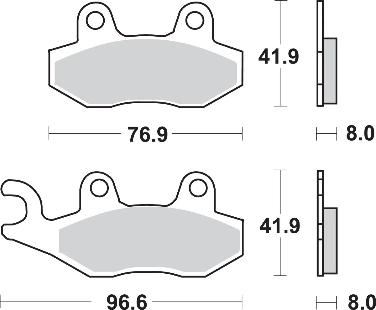 Sbs Ls Street Excel Sintered Rear Brake Pads
