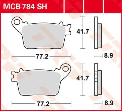 Trw Sh Series Sintered Rear Brake Pads