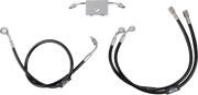 La Choppers Black Braided Brake Line Kit With Abs