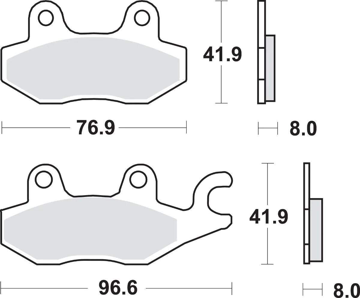 Sbs Ms Scooter Maxi Sintered Brake Pads Set