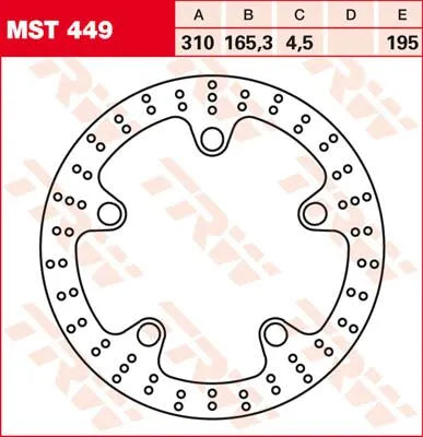 Trw Round Fixed Brake Rotor 310mm