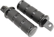 Performance Machine Xls Foot Pegs - Black Billet Aluminum