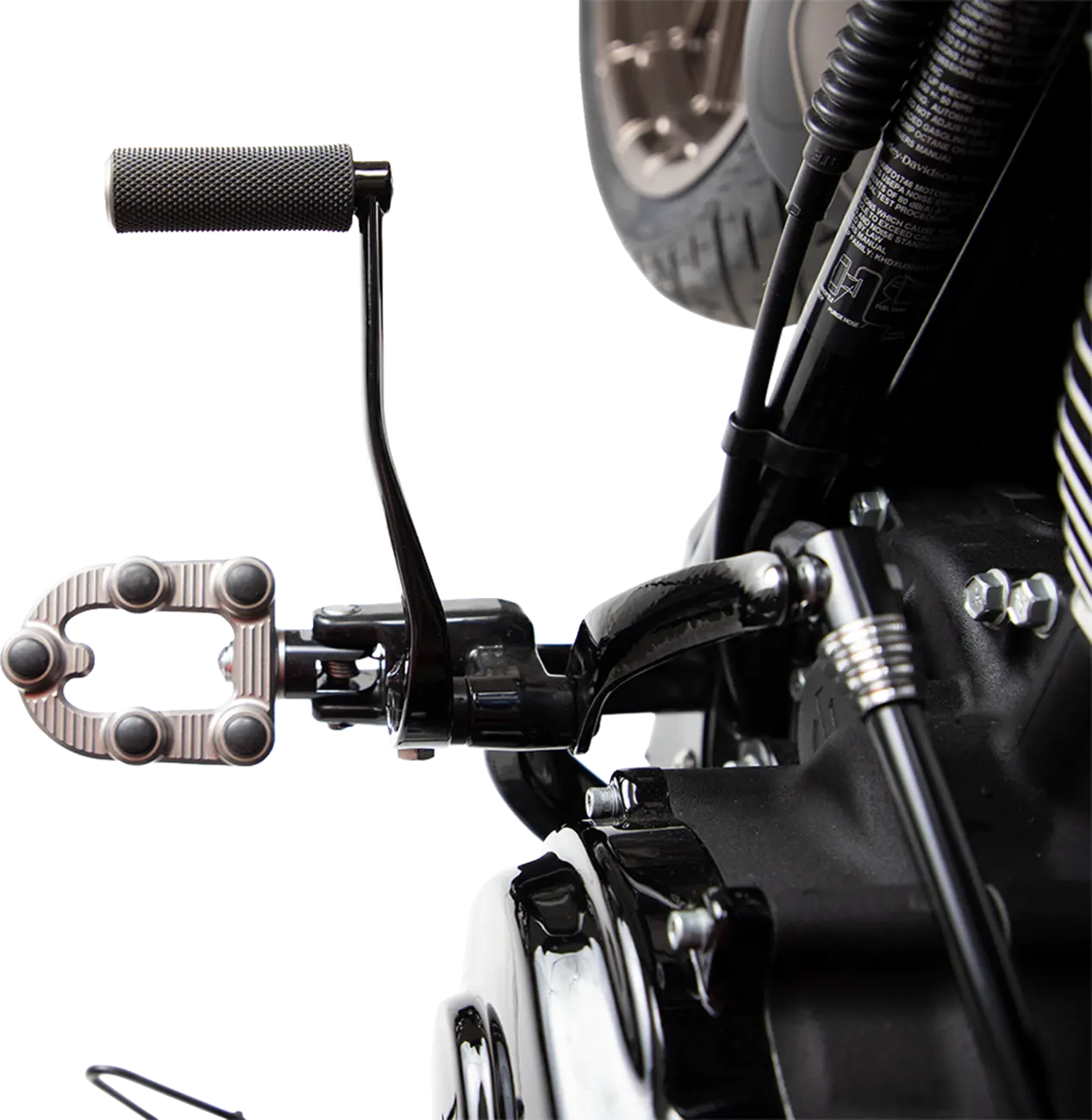 Arlen Ness Splined Peg Mount - Black Aluminum