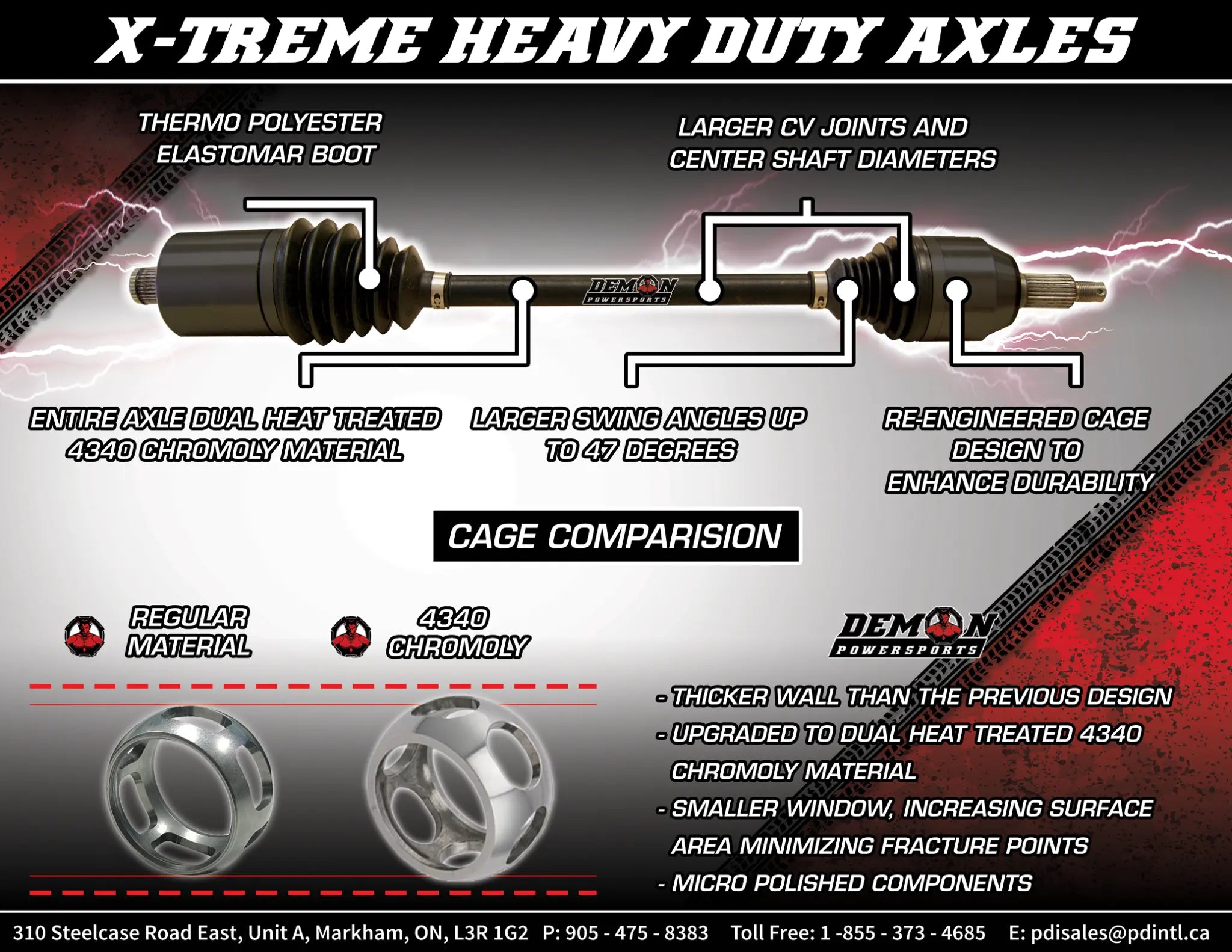 Demon Heavy-duty X-treme Axle - Enhanced Durability
